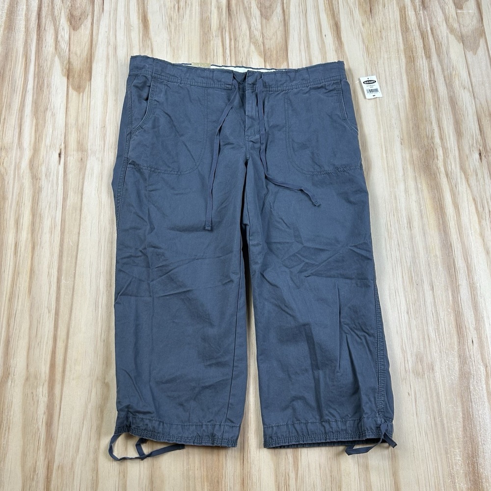 NEW Vintage Y2K Old Navy Womens M Blue Crop Baggy Pants Deadstock